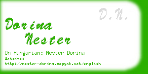 dorina nester business card